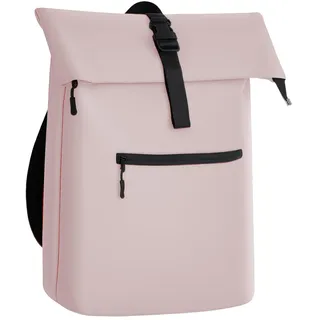 Gloop Rolltop Rucksack Wasserdicht für Damen & Herren, Großkapazitärer Rucksack, Klassisches Design mit Funktionalität, Elegant Reiserucksack Daypack für Reisen, Radfahren (Pink)
