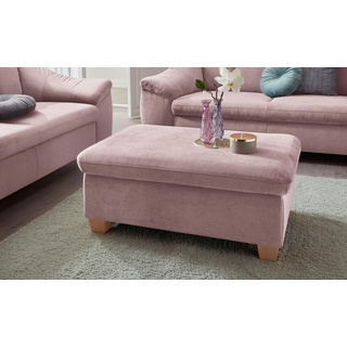 Hocker SIT&MORE "Santo" Gr. B/H/T: 100 cm x 45 cm x 66 cm, Struktur weich, rosa (rose) SitMore