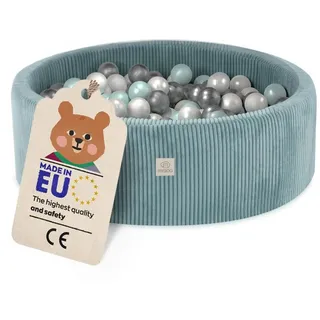 Misioo Bällebad mit Schaumstoff-Füllung - 200 Bälle – Hochwertige Bällebad für Kinder – Weiches und Sicheres Spielzeug – Waschbar