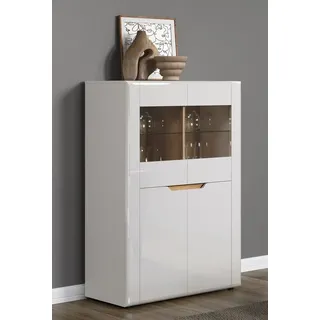 MCA Furniture Vitrine Marlon 96 x 39 x 132 cm Weiß