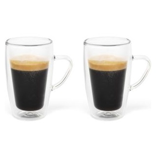 Bredemeijer Kaffeegläser 165012 Espresso, doppelwandig, mit Henkel, 100ml, 2 Stück