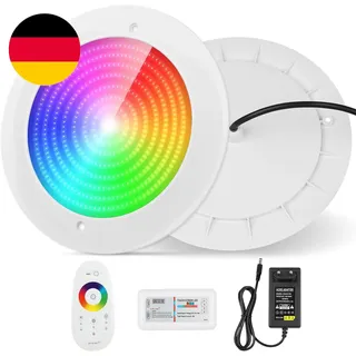 COOLWEST Harz Gefüllt Poolbeleuchtung LED 32W RGB, Ultraflach Poolscheinwerfer M