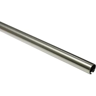 GARDINIA Vorhangstange Windsor 1-läufig Ø 25 mm 200 cm Edelstahl-Optik