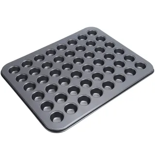 Mini Muffinform, Antihaftbeschichtete Backform, 48 Mulden Muffinform Cupcake Form Mini Riffelrohrform Antihaftbeschichtetes Backgeschirr für Englische Muffins, Sandwichform, 40,7 x 32,2 x 2cm