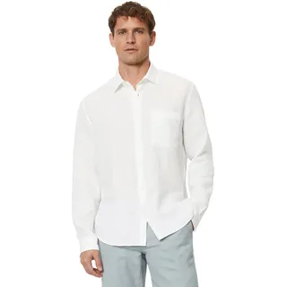 Leinenhemd MARC O'POLO Gr. L, N-Gr, weiß Herren Hemden Leinenhemden im klassisch cleanen Look