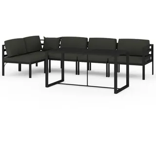 vidaXL Garten-Lounge-Set 6-tlg. anthrazit