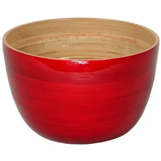 albert l. (punkt) Schüssel Bambus-Schüssel rot 15x10cm, Bambus, (Schüsseln) bunt|rot
