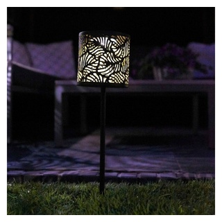 Luxform Außen-Wandleuchte Solar LED Gartenstecker-Leuchte Forest schwarz