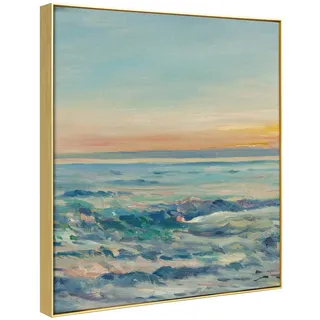FOLKOR Floater Rahmen für Leinwandbilder, 1,3–2 cm tief, schwimmender Metallrahmen für Künstler, Designer, abstrakte Kunstwerke, moderne Wanddekoration für Zuhause, Büro, 40,6 x 61 cm, goldfarben