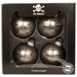 FC St. Pauli Christbaumschmuck Christbaumkugeln grau