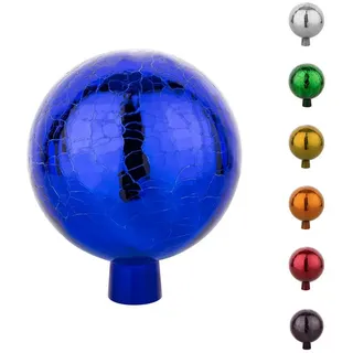 VERDOBA Gartenfigur Gartenkugel für Außen - Gartendeko Rosenkugel Dekokugel für den Garten, Glas blau 15 cm