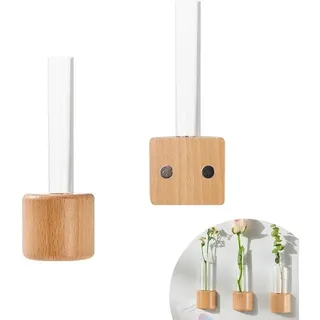 Blumenröhrchen, 12,5 Cm, 2 Stück, Kunststoff-wandvase, Magnetische Blumenvase, Magnetisches Reagenzglas, Transparentes Kunststoff-reagenzglas, Für Büros, Schlafzimmer, Flure