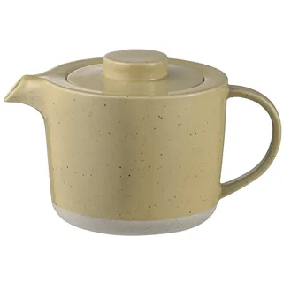 blomus Teekanne SABLO | mit Edelstahlfilter | 1000 ml | Farbe Savannah | Steingut | handwerklicher Look