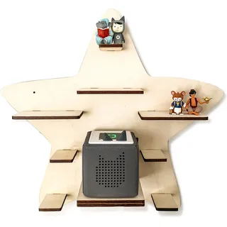 DRYSSON DIY Regal Stern für die Musikbox passend für Toniebox Kinder Baby Zimmer zum selbst bemalen mit Wunschname tolles individuelles Geschenk Geburtstag Ostern Weihnachten