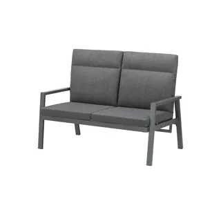 Gartensofa 2 - Sitzer mit verstellbarer Rückenlehne Bristol , grau , Maße (cm): B: 134 H: 99 T: 79