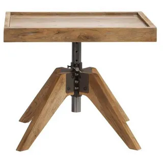 Hasena Nachttisch, Eiche, Holz, Glas, Wildeiche, massiv, Sternfuß, 52x34-53x42 cm, höhenverstellbar, Schlafzimmer, Nachttische