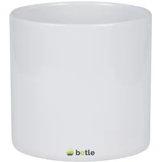 botle Keramik Blumenübertopf Blumentopf Pflanzkübel Glanz zylinderförmigen Blumentöpfe (8 x 8 cm, Weiß)