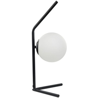 BELIANI Tischlampe Schwarz / Weiß aus Metall u. Glas 47 cm Kugelform Modernes Design für Wohnzimmer Schlafzimmer Homeoffice