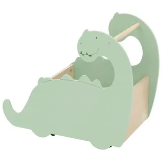 Joyz Spielzeugtruhe Kinderregal Kindermöbel Kinderzimmerregal Spielzeug Spielzimmer Möbel, Dino Spielzeugkiste mit 4 Rollen ideal als Lauflernwagen MDF / Kiefe grün