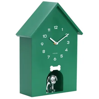 Karlsson Uhr Kuckucksuhr Dog House mit Hund Retro Grün