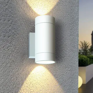EBION AußEnwandleuchten GU10,Aussenlampe AußEnlampe IP65 Wasserdichte | Wand Wandleuchte Aussen,Up And Down Leuchten Aussen,Weiß,Aluminium (Ohne Leuchtmittel)