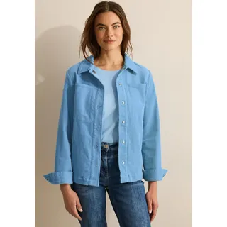 Cordjacke CECIL, Damen, Gr. XL (44), blau (fresh light blau), Web, Obermaterial: 99% Baumwolle, 1% Elasthan. Futter: 100% Polyester, unifarben, normal normal, V-Ausschnitt, Bündchen, Jacken, aus Baumwolle mit Stretchanteil