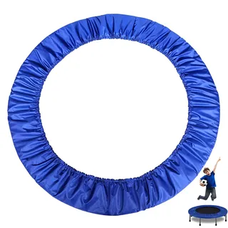 Trampolin Randabdeckung 96-120cm, Indoor Erwachsene Kinder Fitness Trampolin Umrandung, 800D Reißfest Oxford-Tuch Federabdeckung, 100% UV-beständig Trampolin Zubehör Ersatzteile,Blau,81cm(32inch)