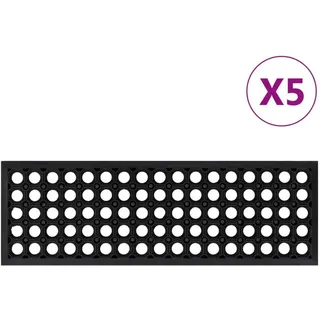 vidaXL Stufenmatte 25 x 75 cm Schwarz