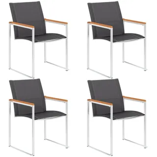 vidaXL Gartenstuhl 59 x 60 x 85 cm grau 4 St.
