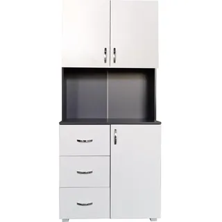 Hti-Living HTI-Living, Küchenschrank Weiß/Grau Blanca