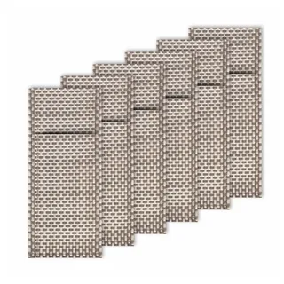 Westmark 6 Servietten-/Bestecktaschen, 24 x 9 cm, Synthetik, Saleen-Edition: Elegance, Grau/Silber, 01210344250