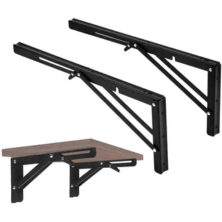 Maclean Brackets Klappbare Regalstützen von Maclean 50 kg, platzsparend (min. 350mm - max. 700mm)