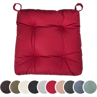 sleepling Stuhlkissen Eva, für Indoor und Outdoor, mit Klettverschluss, abriebfest und langlebig rot zylindrisch - 40 cm x 38 cm x 7 cm