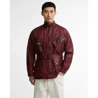 Barbour für Herren. MCA1155 Jacke Distressed 90th Anniversary A7 burgund (46), Rot, Lässig, Baumwolle, Bordeaux