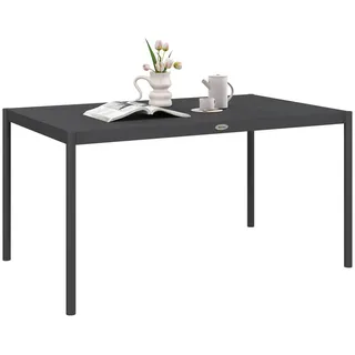 Outsunny Gartentisch 145 x 90 x 74 cm Dunkelgrau