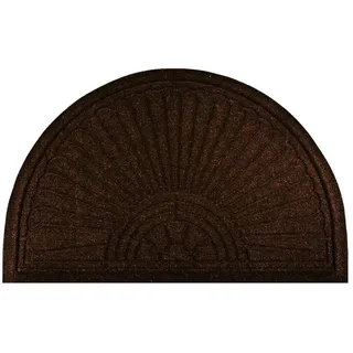 Floornovo Fußmatte Schmutzfangmatte, Halbkreis Kakao, 85 x 55 cm, halbrund, rutschfest braun
