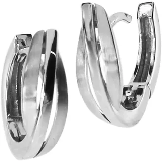 Ostsee-Schmuck Creolen Liva weiß 925 13x5mm