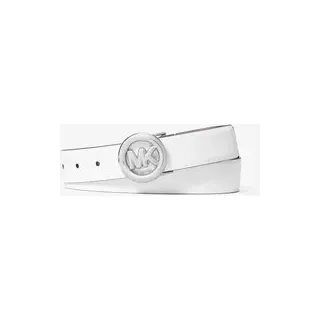 MK Gürtel aus Leder mit Logo - Weiss - Michael Kors - S