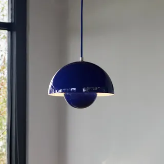 Pendelleuchte &Tradition, Flowerpot VP1, dimmbar, Blau, für Wohnzimmer, Metall, Design - 16