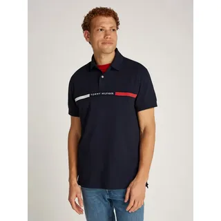 Tommy Hilfiger Herren Poloshirt Kurzarm Chest Insert Regular Fit, Blau (Desert Sky), XL