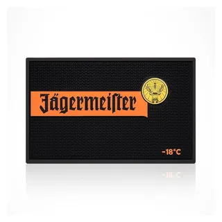 Jägermeister Barmatte Barmatte – Große rutschfeste Silikon-Barunterlage mit Logo 45 × 30 cm, 45 cm × 30 cm – extra große Arbeitsfläche