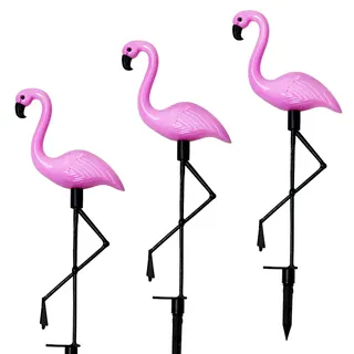Grenzüberschreitende Rosa Flamingo-led-solarlampe Zum Einstecken In Den Boden, Für Garten, Hof Oder Landschaftsgestaltung (ein Bis Drei Lampen).