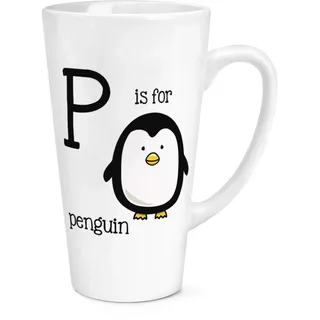 P Is für Pinguin 17oz Groß Latte Becher Tasse