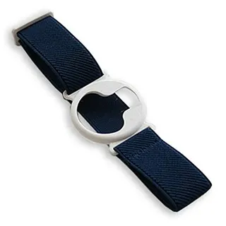 Diasticker® | Enlite Guardian - Fixierband | Flexibel - Wasserfest - Starker Halt | Armband zur Befestigung, Sensor-Schutz, Fixierung | Halter: Weiß (Large: 35-45 cm, Marine)