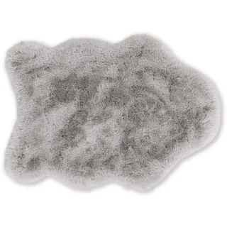 Schöner Wohnen Tender Deluxe Hochflorteppich 55 x 80 cm Grau/ Silber
