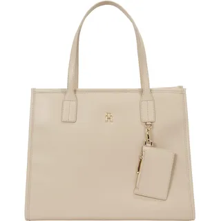 Tommy Hilfiger Damen Tote Bag Tasche City Tote Mittelgroß, Beige (White Clay), Onesize - Einheitsgröße