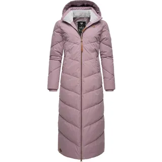 Ragwear Damen, Wintermantel Warmer wasserdichter Steppmantel lang mit abnehmbarer Kapuze Rebelka Extralong Lavender Gr. 3XL - 3XL