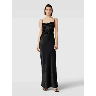 Abendkleid mit Wasserfall-Ausschnitt, Black, 40