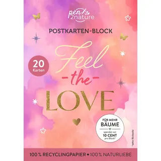 pen2nature Postkartenblock Feel the Love