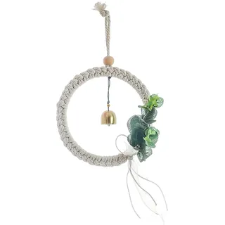 Osmond Makramee Wandbehang, Gewebter Wandteppich, Kranz mit Glocke, Boho, Wand Kunst, Schlafzimmer, Wohnzimmer, Wohnheim, Haus Dekoration
